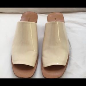 Rachel Comey creamsicle patent Wedge Mule Sandal